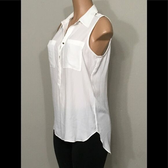 New. WHBM white blouse. NWOT - Picture 4 of 5